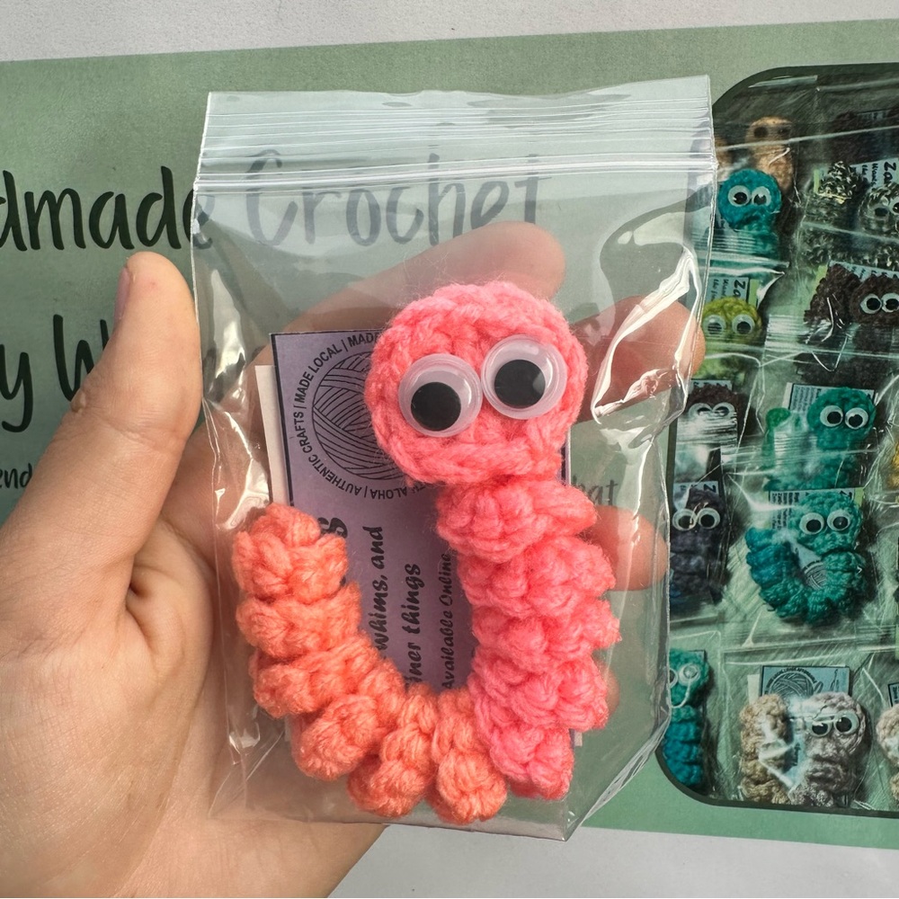 Handmade Crochet Worry Worm